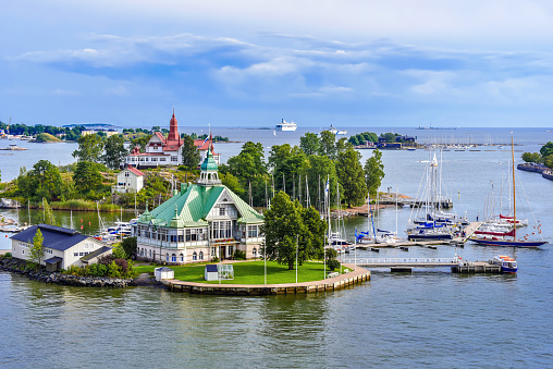 Traditional sailing ship on the Helsinki archipelago